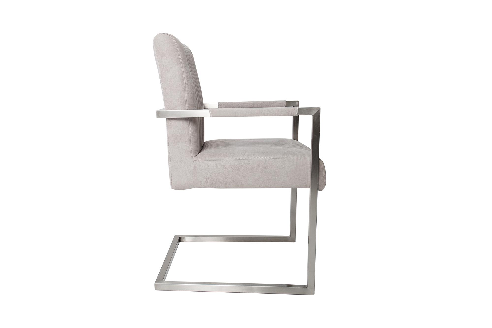 vrijdragende stoel grijs